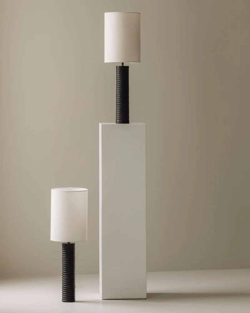 Vintage Elegant Pair of French Wooden Carved Table Lamps 1970s