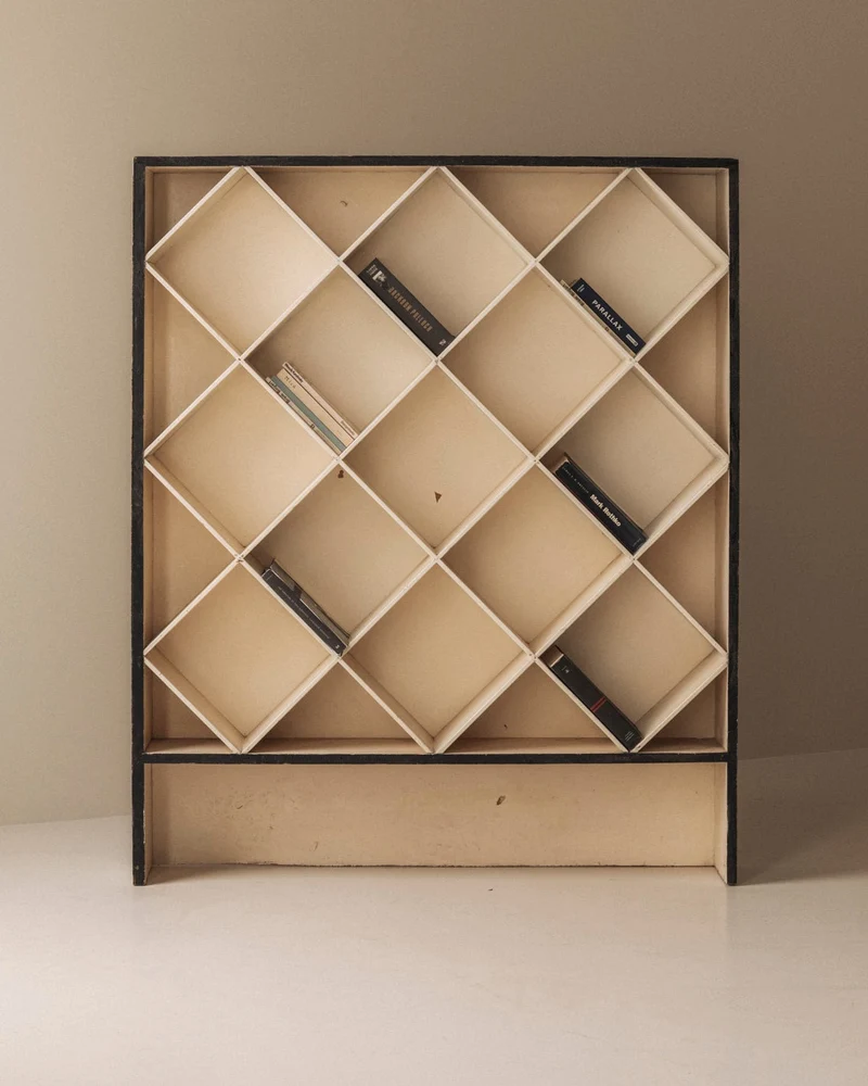 Geometric Open Bookcase, France 1950s
