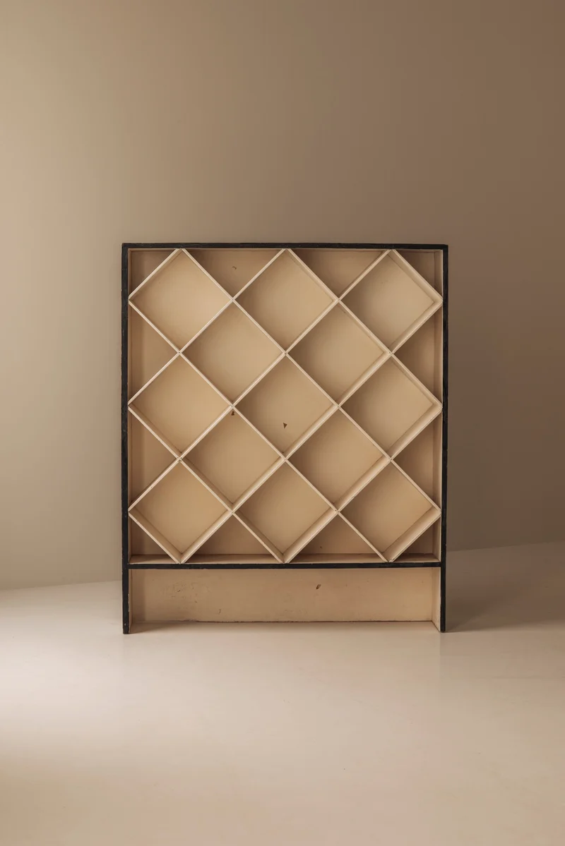 Geometric Open Bookcase, France 1950s