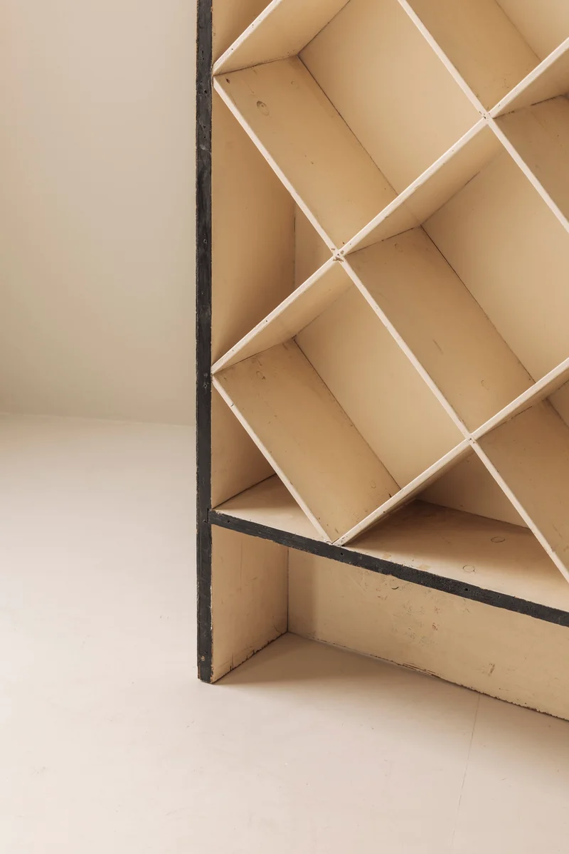 Geometric Open Bookcase, France 1950s