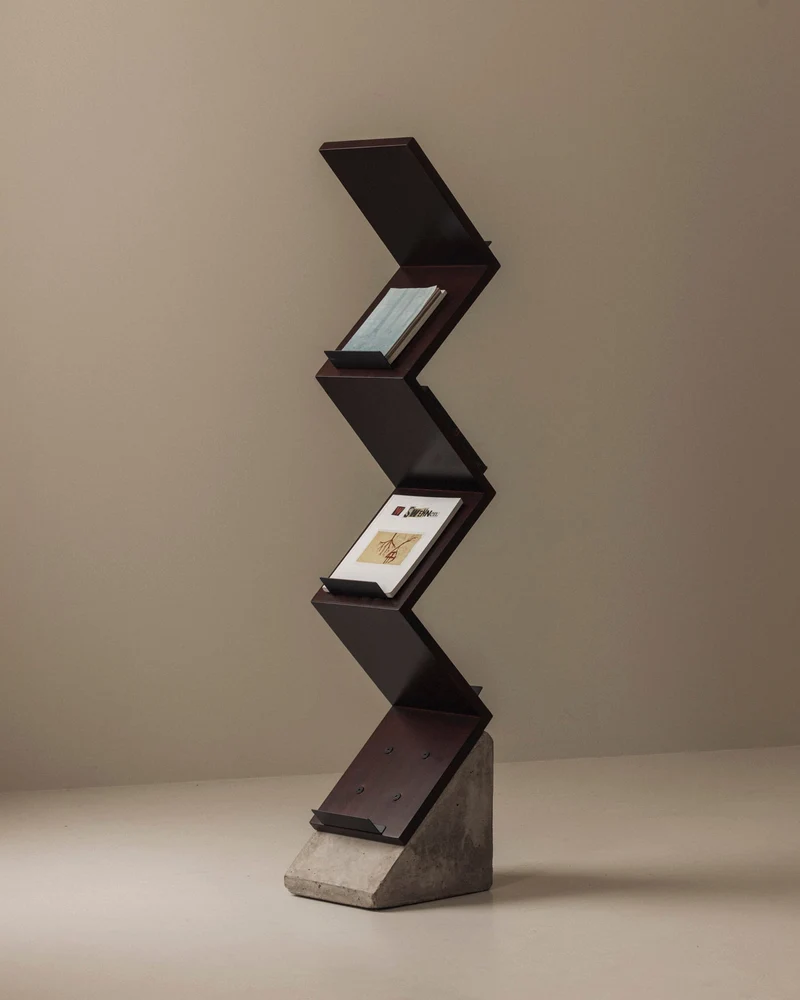 Magazine ‘Zink’ shelf by Jonas Bohlin for Källemo, Sweden 1984