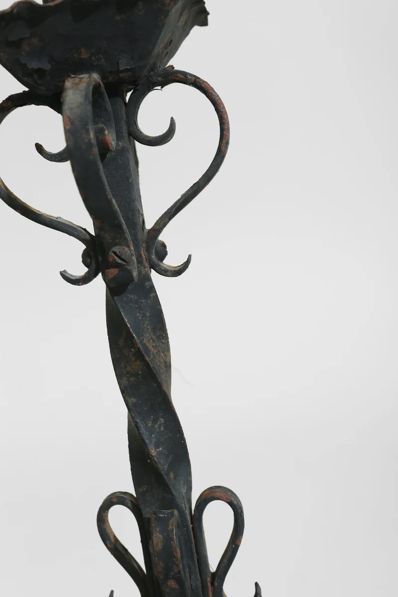 Wrought Iron Candleholder Set