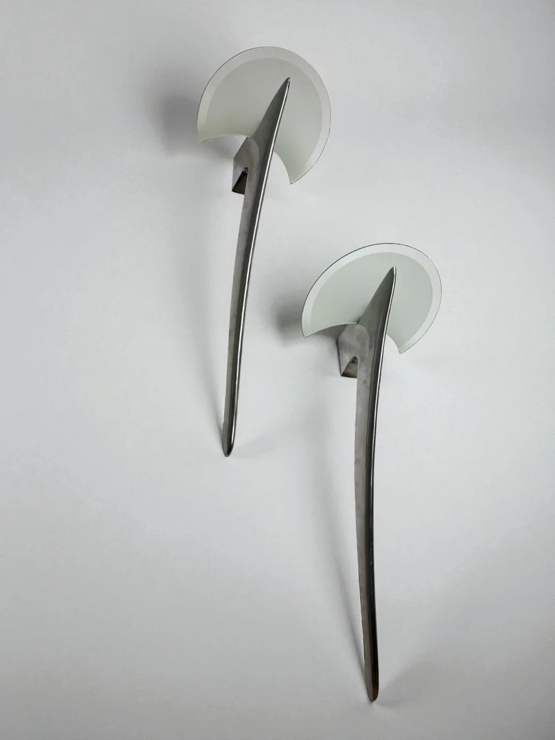 Pair of XXL "Alien" Wall Sconces by Taller Uno, Spain, 1970s