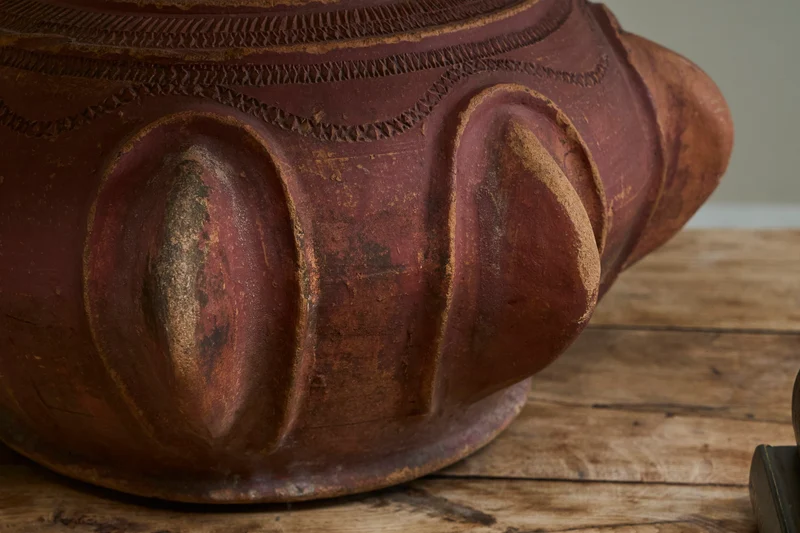 Vintage Monumental Wabi Sabi Style Studio Pottery Table Lamp, 1970s
