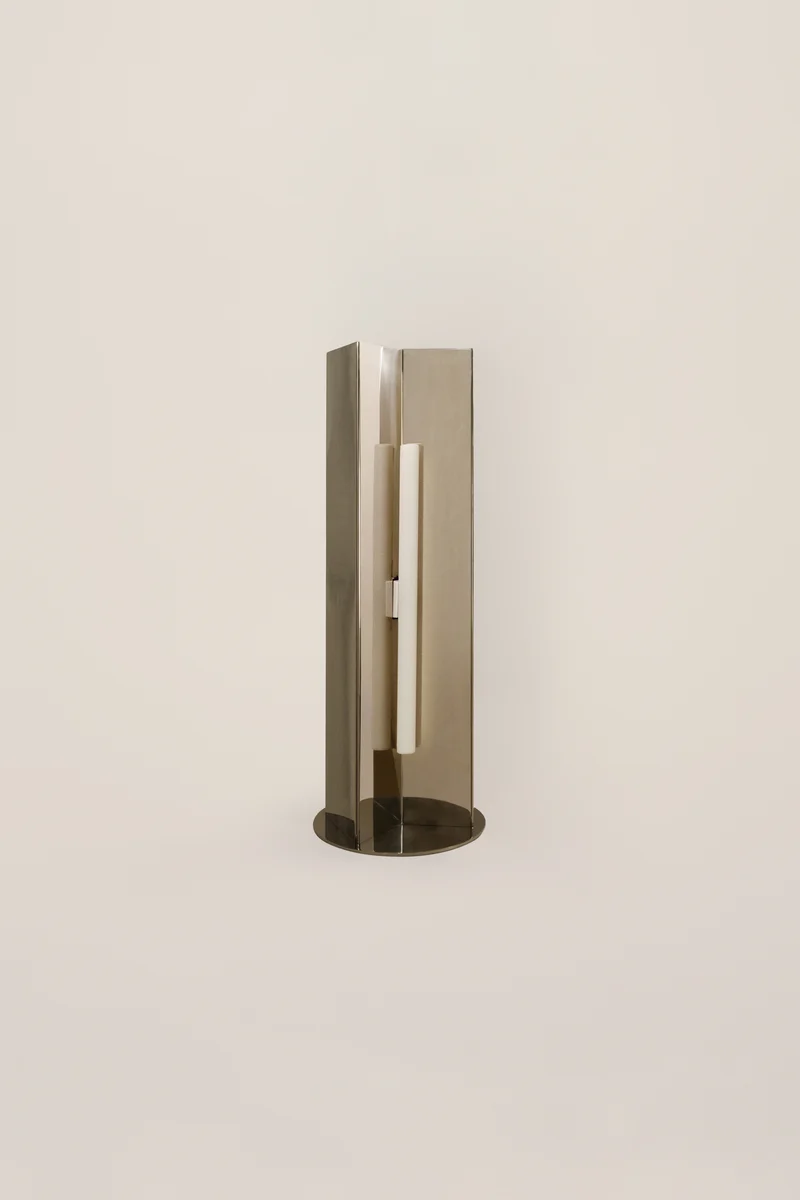 'Arrow' Stainless Steel Table Lamp Without Diffuser