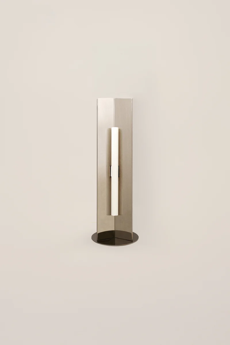 'Arrow' Stainless Steel Table Lamp Without Diffuser