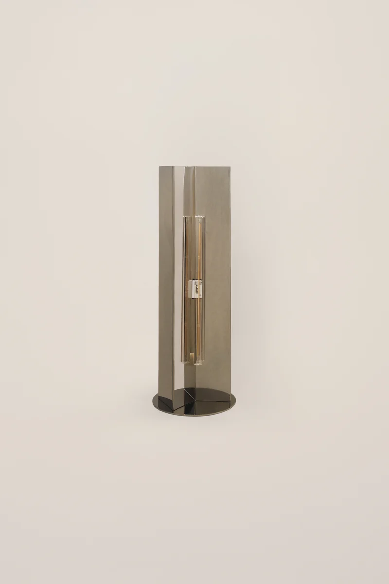 'Arrow' Stainless Steel Table Lamp Without Diffuser