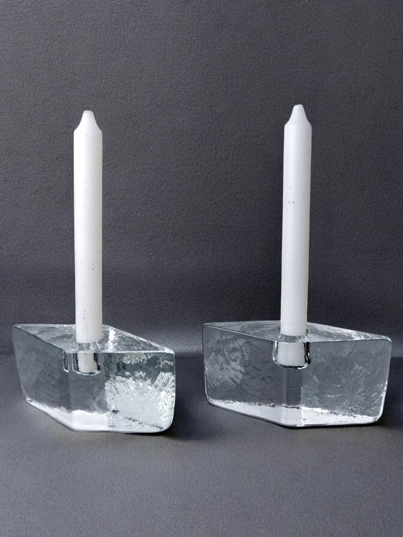 Pair of Candleholders, Murano Glass, Italy, 1970