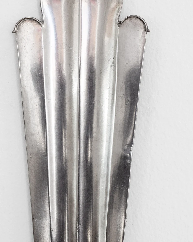 Art Deco Pewter Candle Sconces by Edvin Ollers, Sweden, 1929