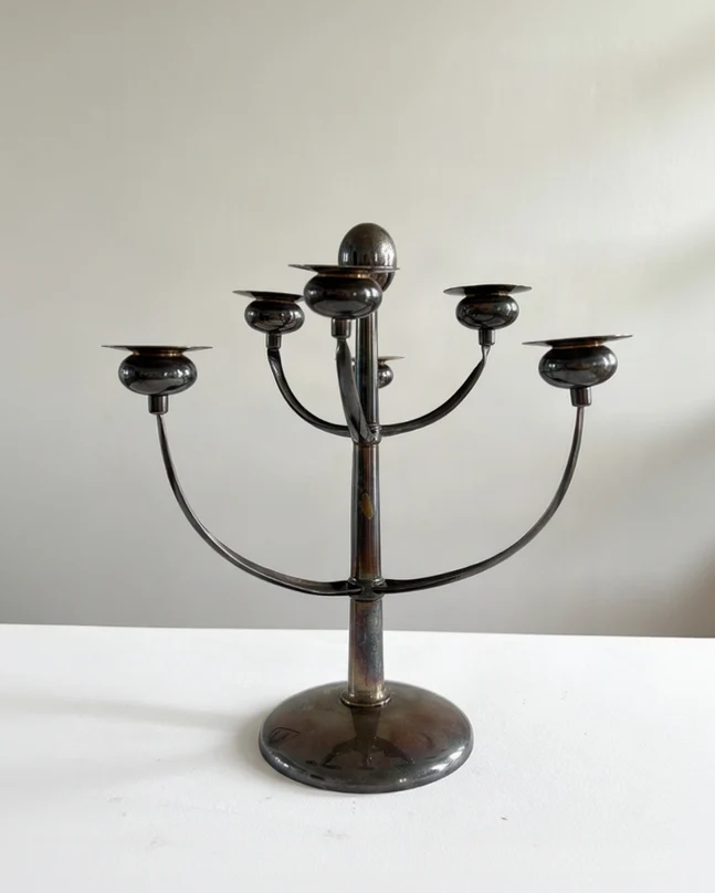Silver-Plated Candelabra, Gustav Beran, Austria, 1960s
