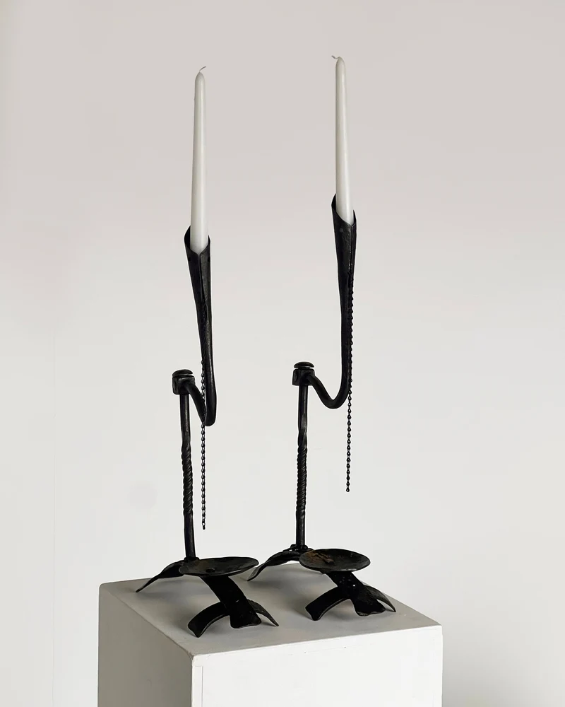 Brutalist candle stick holders