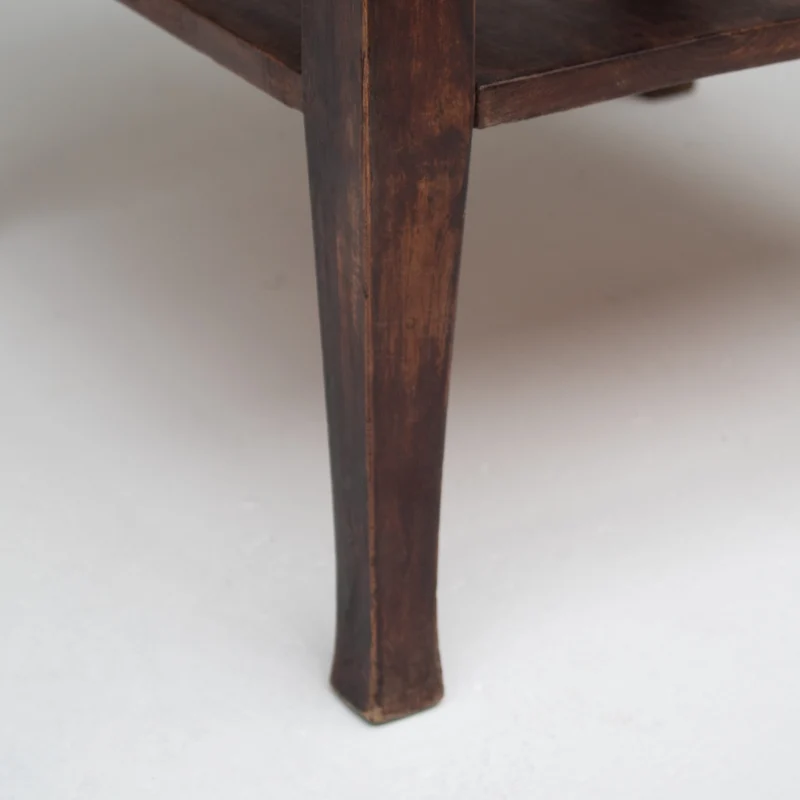 Art Deco Folding Side Table in Solid Wood