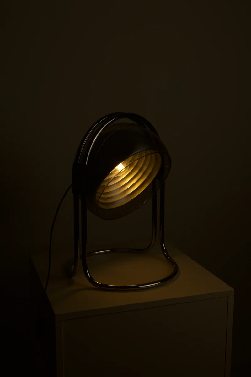 Vintage Chrome Table Lamp by André Ricard for Metalarte, 1973, 1970s