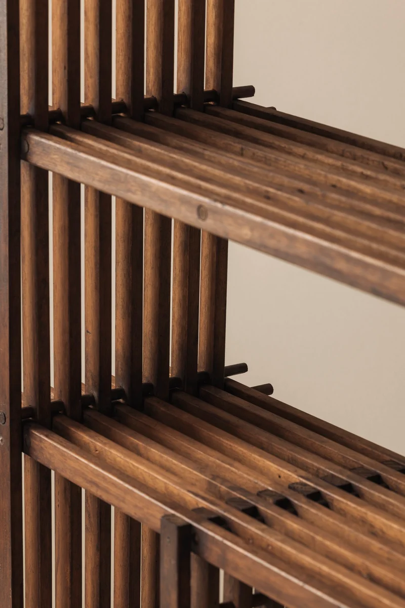 Architectural French oak bookcase / cabinet from the 1950s