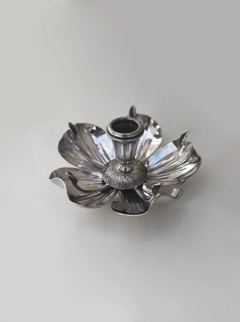 Art Nouveau Floral Candle Holder & Ashtray