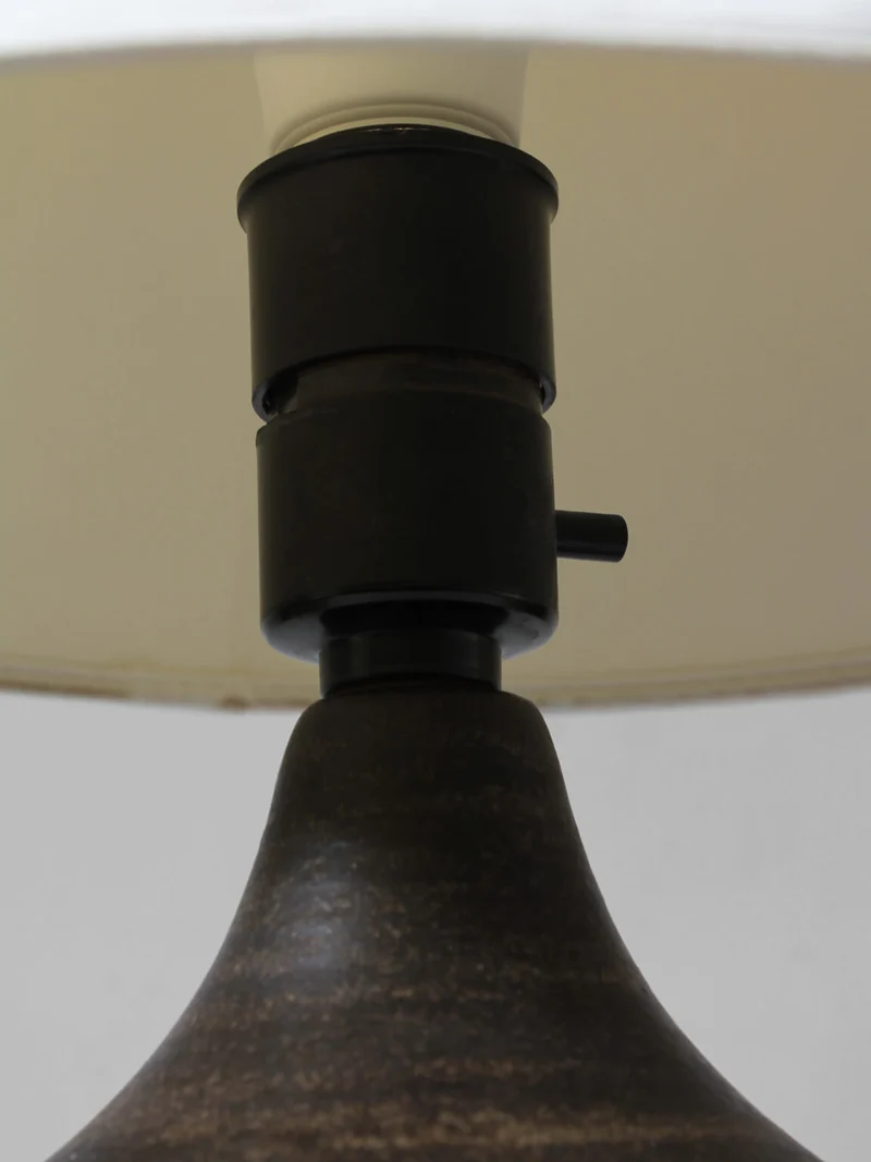 Vintage Textured Ceramic Table Lamp By Ole Bjørn Krüger, 1960s, Denmark
