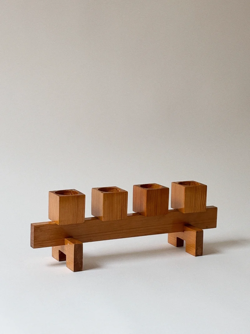 Blocky Artisan Candleholder, 1978 Scandinavia