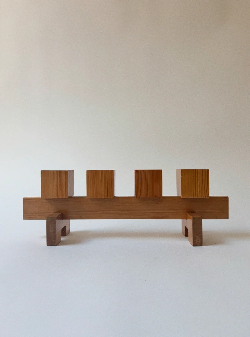 Blocky Artisan Candleholder, 1978 Scandinavia