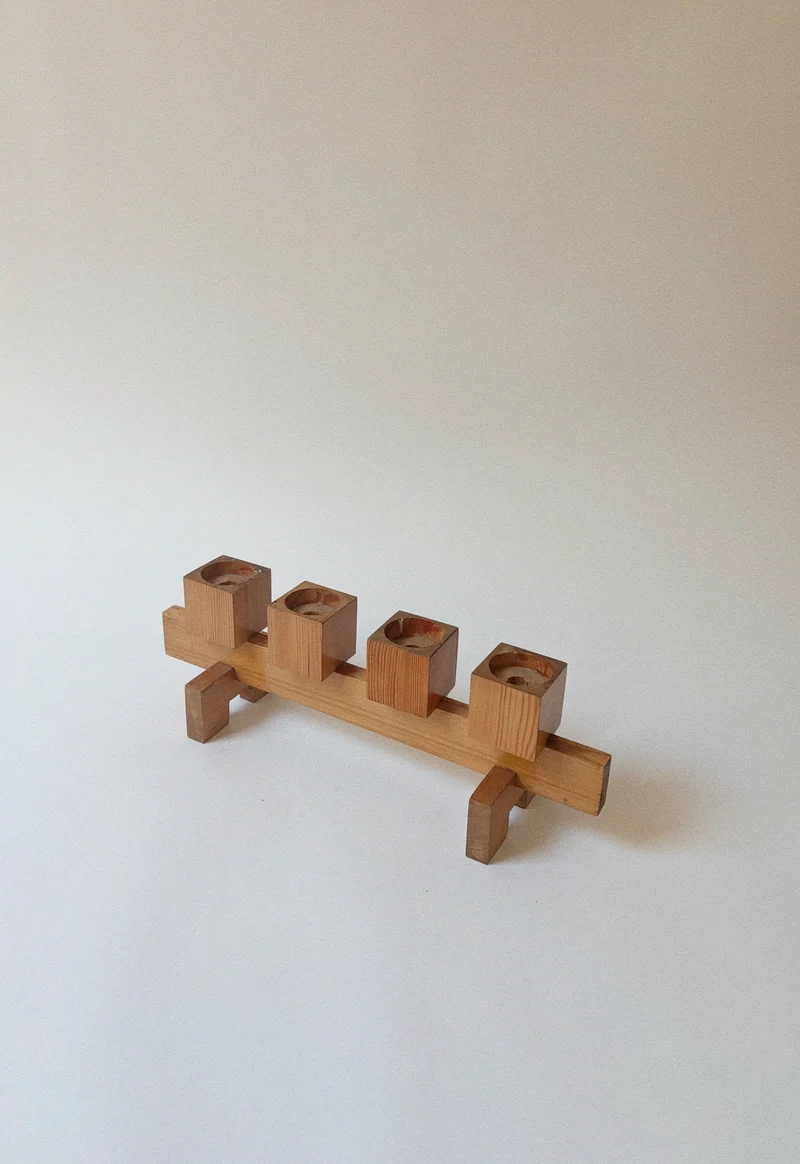 Blocky Artisan Candleholder, 1978 Scandinavia