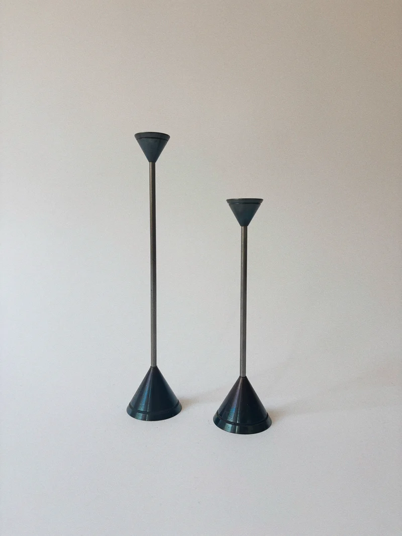 Postmodern Metal Candleholders