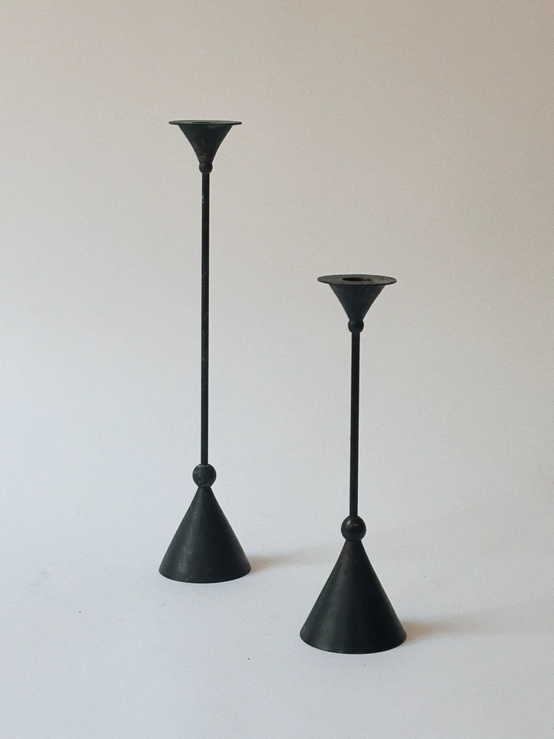 Pair of Postmodern Candleholders