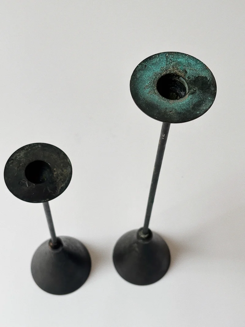 Pair of Postmodern Candleholders