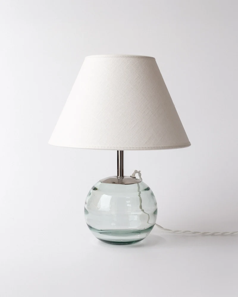 Vintage Modernist Glass Table Lamp, Sweden, 1940s