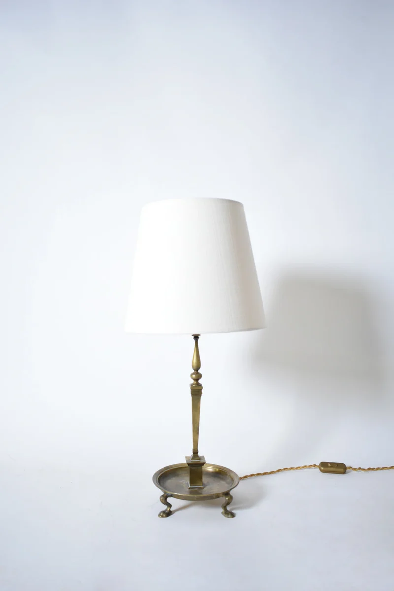 Vintage Quadripod Lion Paws Bronze Table Lamp, 1960s