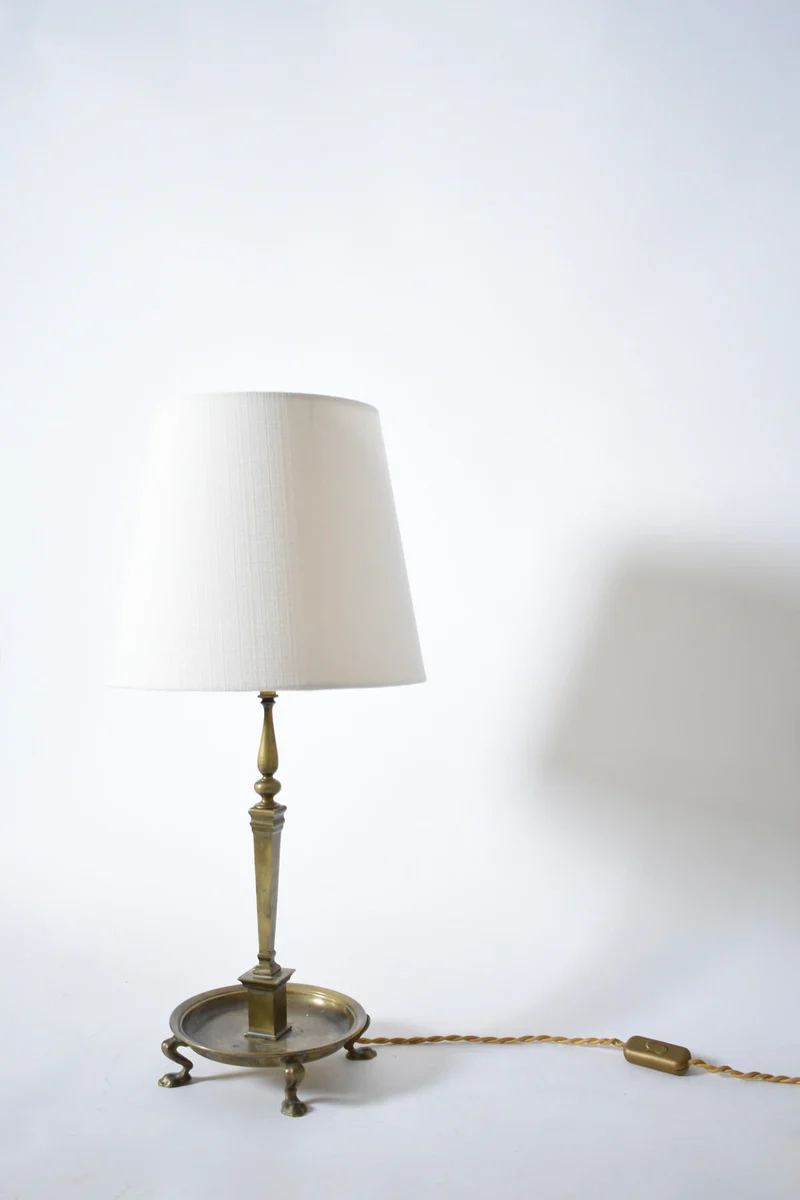 Vintage Quadripod Lion Paws Bronze Table Lamp, 1960s
