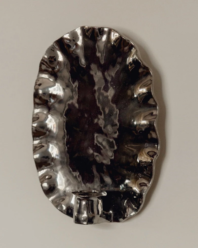 The Ortigia Sconce - 24 Karat Platinum Glaze