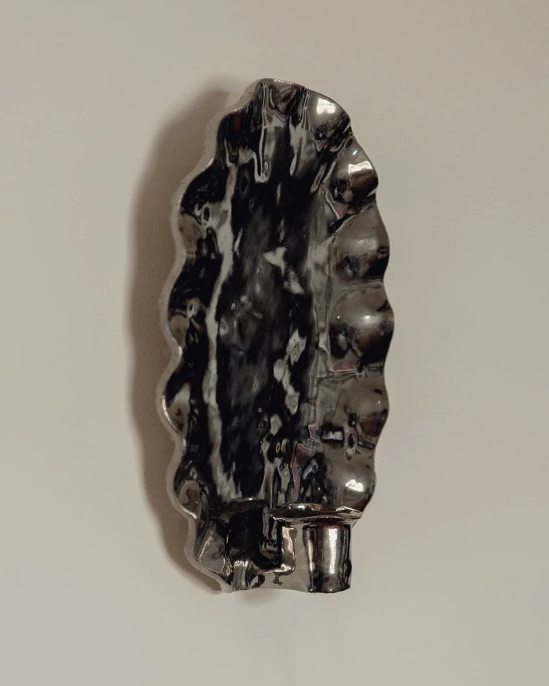 The Ortigia Sconce - 24 Karat Platinum Glaze