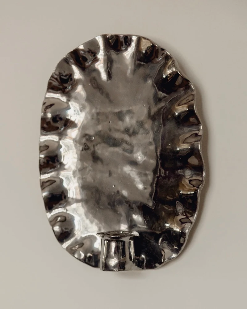 The Ortigia Sconce - 24 Karat Platinum Glaze