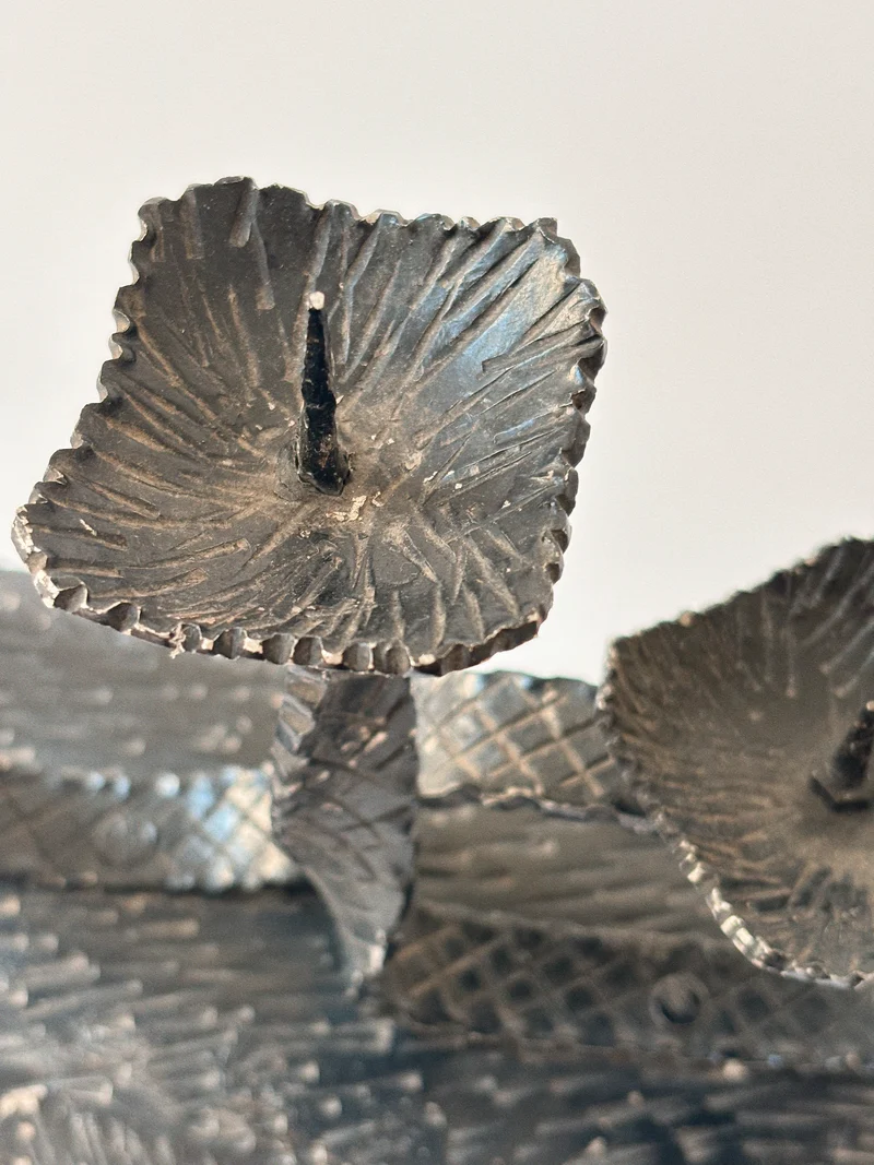3 Arm Metal Ribbon Candlestick