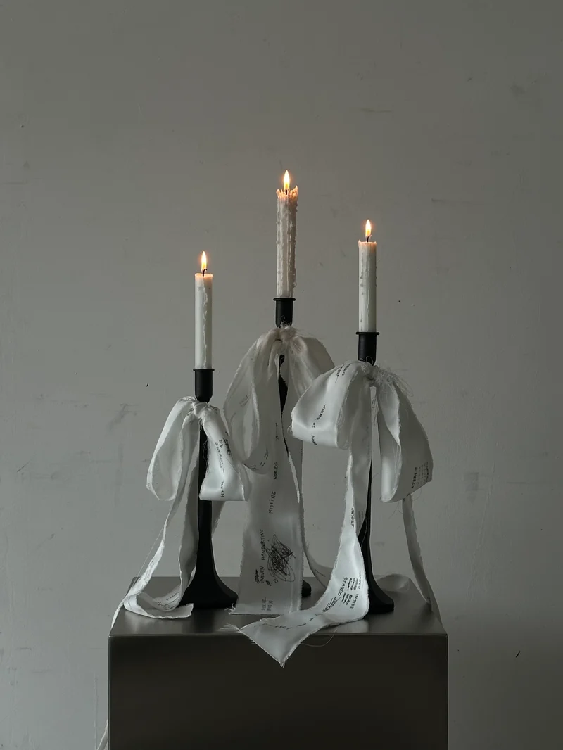 'UNSENT EAR' candleholder