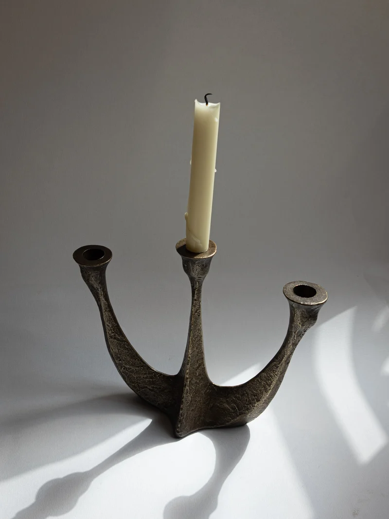 Brutalist Bronze Candelabra - Germany, c. 1970s