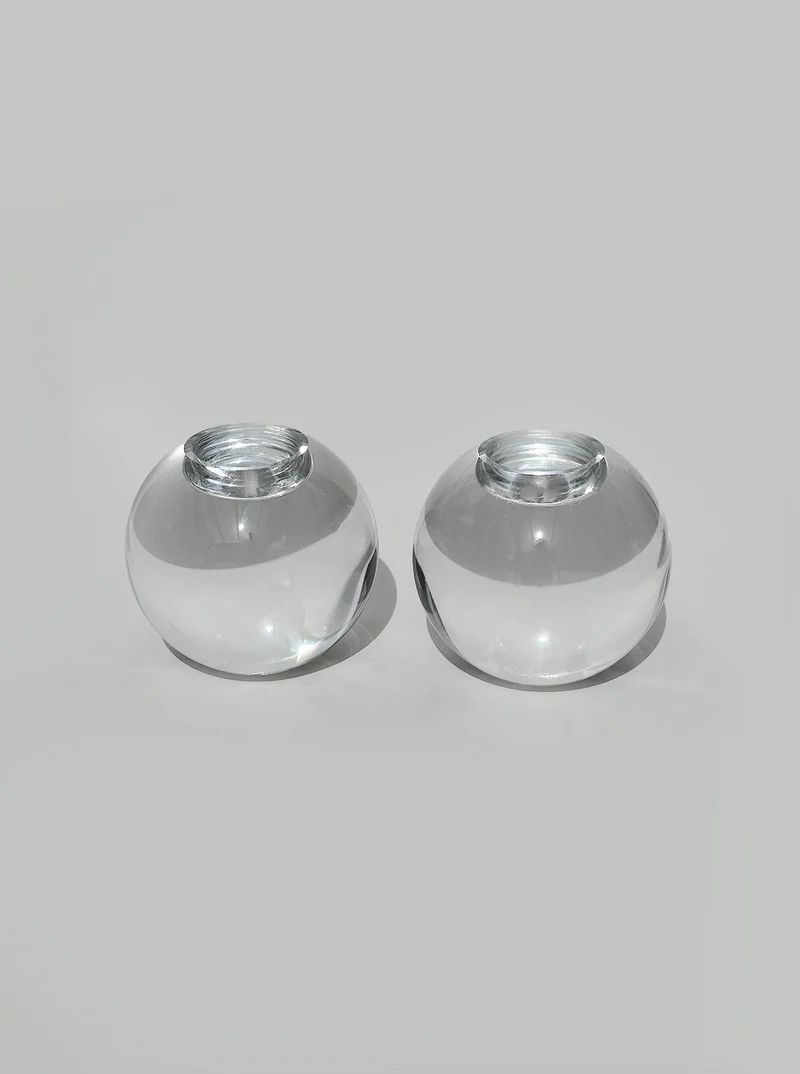 Crystal Spheric Candle Holders