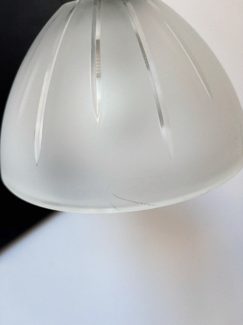 Vintage Arched Metal and Glass Table Lamp, Italy c. 1990’s - 2000’s, 1990s