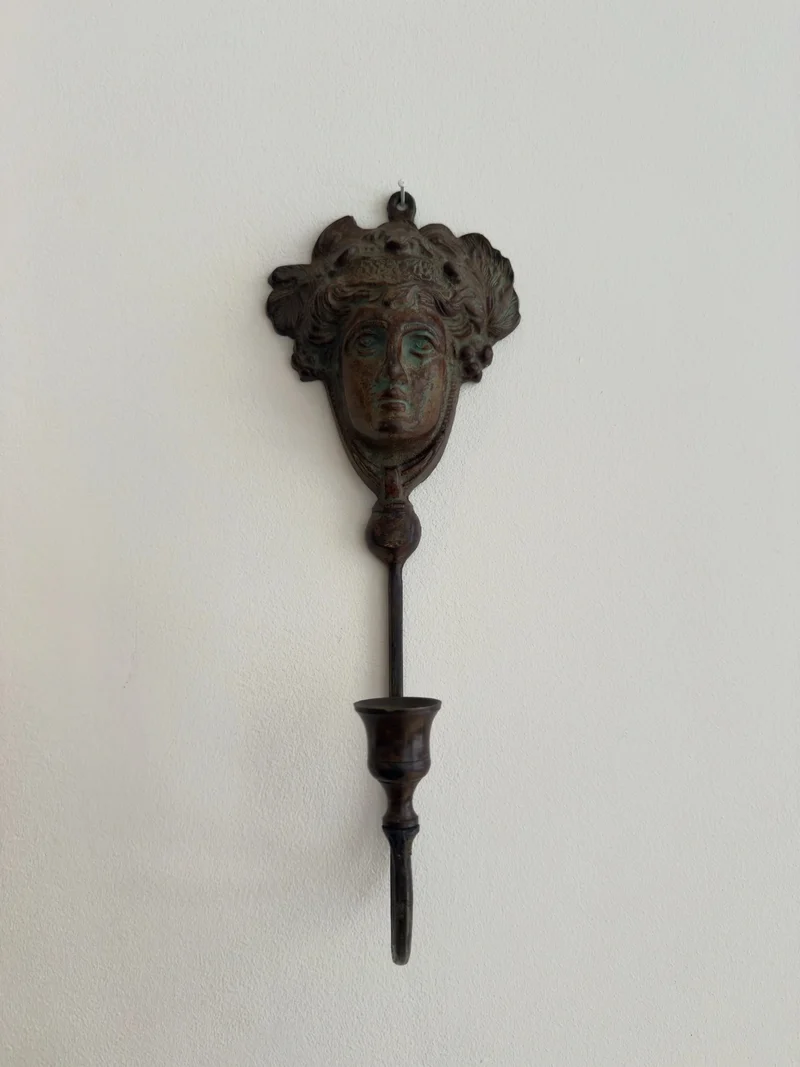 Neoclassical Bronze Candle Sconce