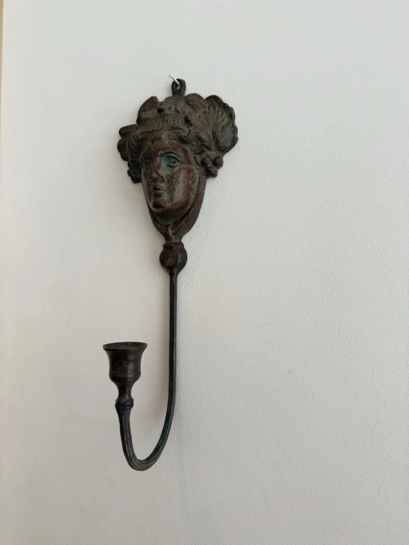 Neoclassical Bronze Candle Sconce