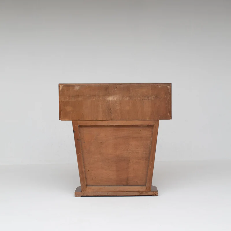 Art Deco Walnut Console with Inlay Details