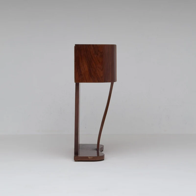 Art Deco Walnut Console with Inlay Details