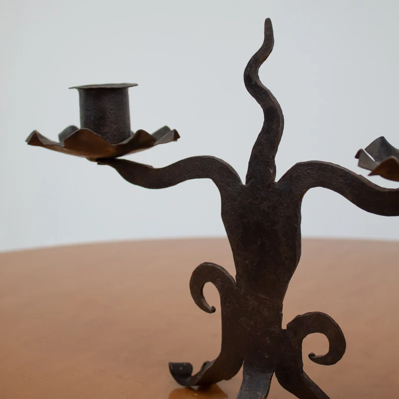 Vintage Candle Holders in Metal - Pair Collection