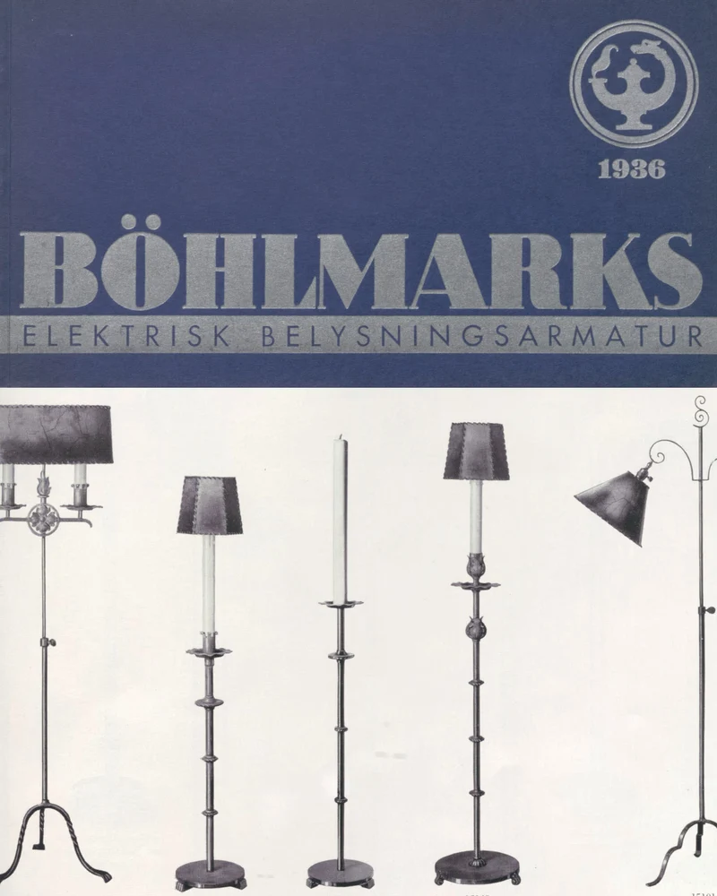 Pair of Monumental Cast Iron Floor Candleholders by Böhlmarks, Sweden, 1930s