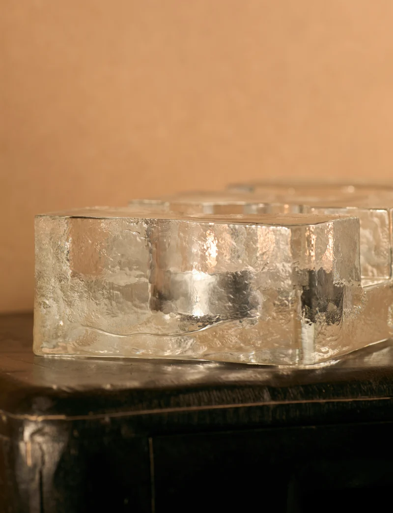 Important Scandinavian Clear Glass Candle Holder / Teapot Warmer c. 1960