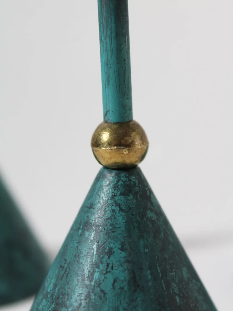 Memphis Design Metal Candle Holders Set, 1980s