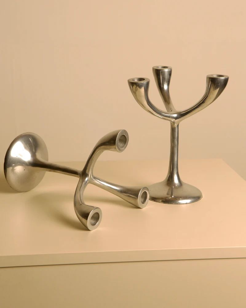 Pair of Italian "Tree" candlesticks from the 70s