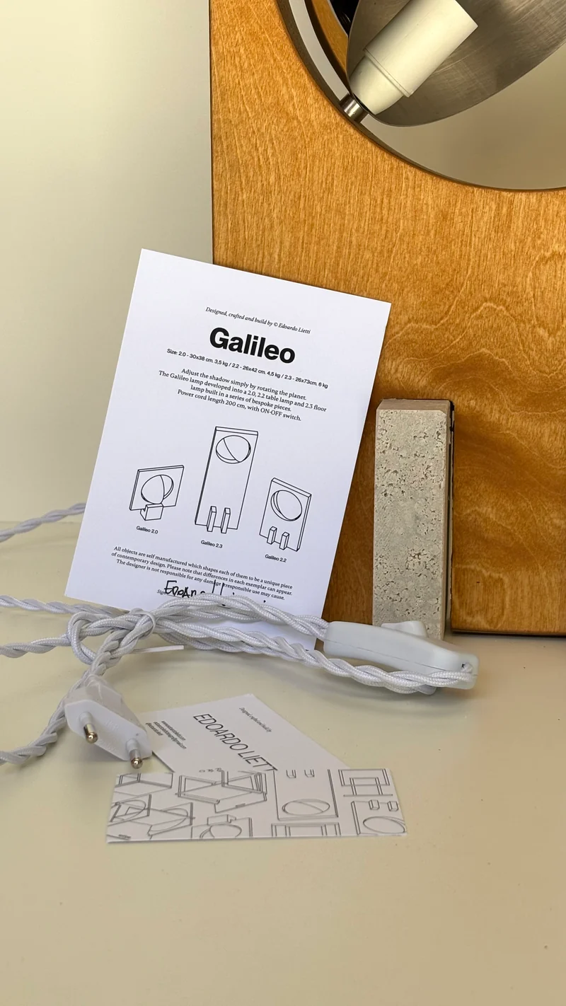 Galileo 2.2 Travertine Table Lamp