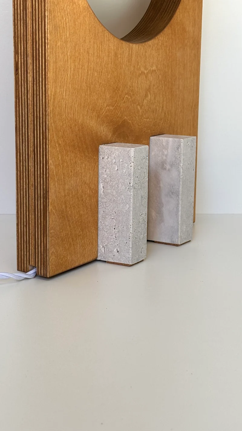Galileo 2.2 Travertine Table Lamp