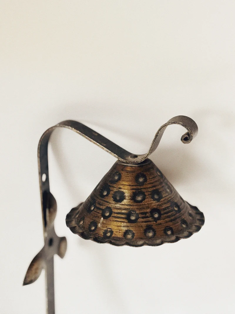 Metal Wall Lantern Candleholders, Mid Century Poland