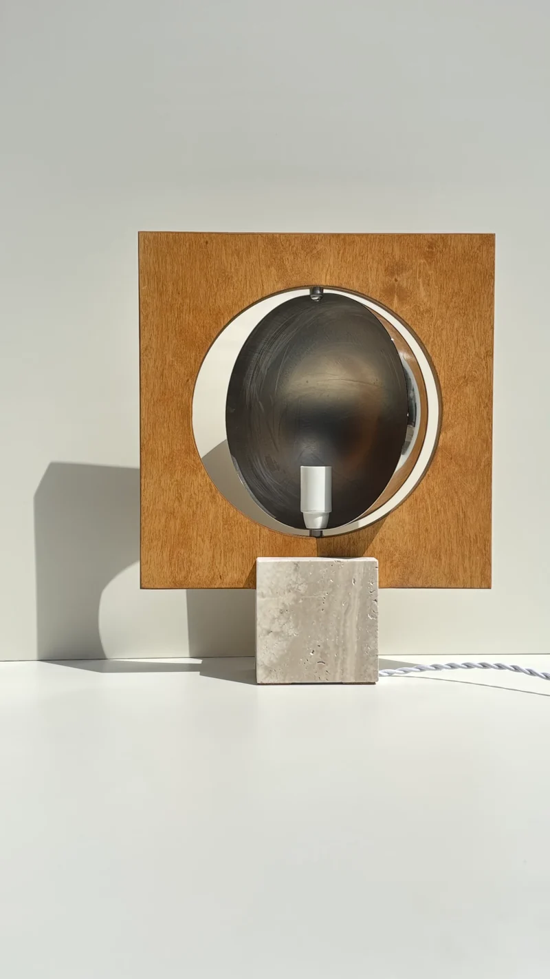 Galileo 2.0 Travertine Table Lamp